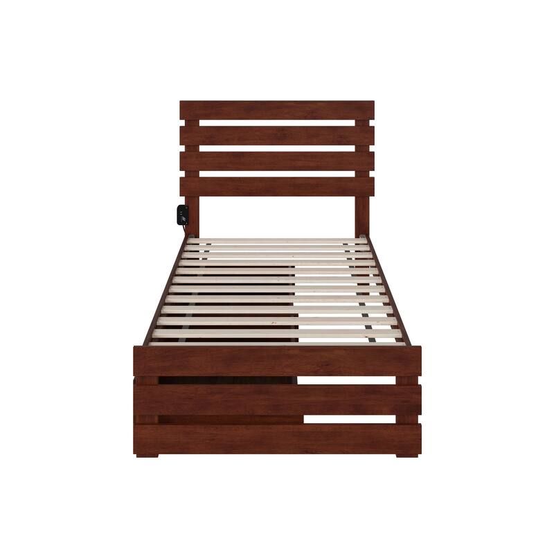 Oxford Bed with Footboard and USB Turbo Charger with 2 Drawers