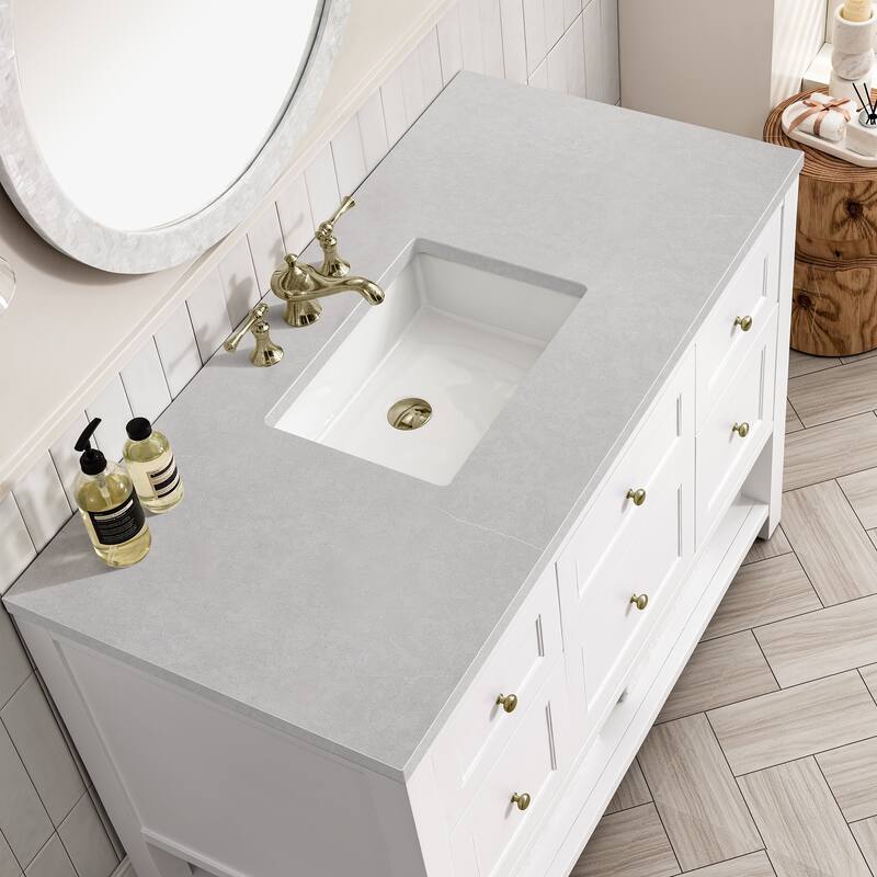 James Martin Vanities Breckenridge 48" Single Vanity, Bright White
