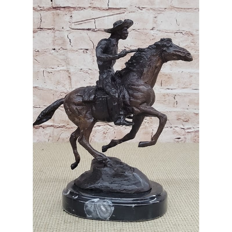 Original Thomas. Trooper Bronze Sculpture Man Riding Horse Figurine Figure Sale