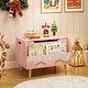 preview thumbnail 5 of 18, Costway Kids Wooden Toy Box with Front Bookshelf 4 Solid Wood Legs - See Details