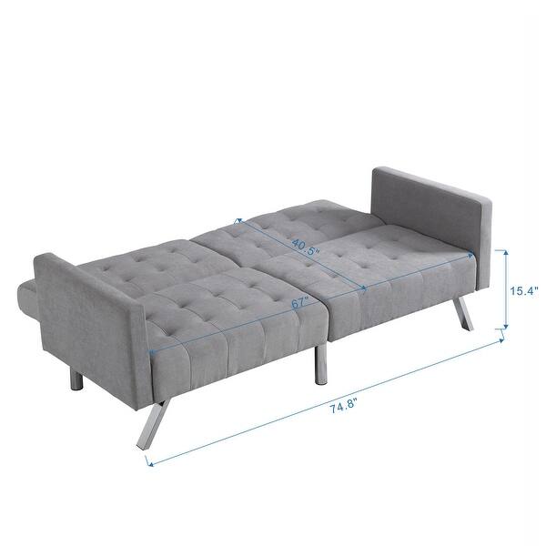 Sofa Bed Convertible Folding Lounge Couch Loveseat Sleeper Sofa, Grey ...