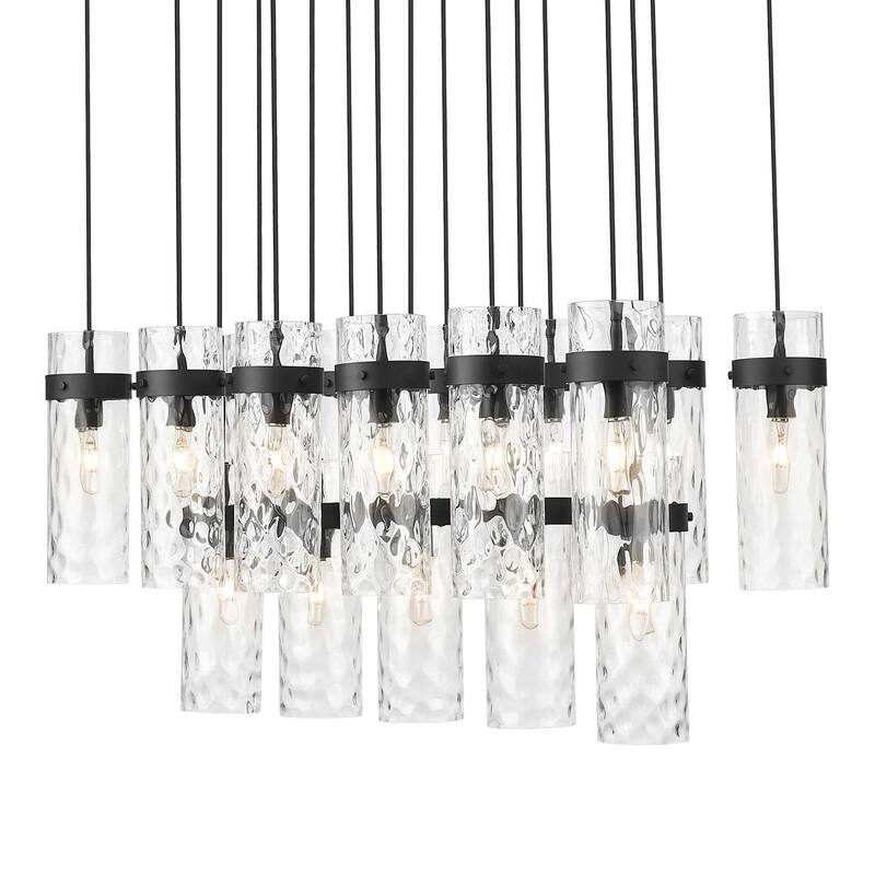 Z-Lite 7002P5-17L Fontaine 17 Light 44" Wide Linear Chandelier - Matte Black
