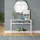 Sivil Steel and Glass Console Table - 42" White
