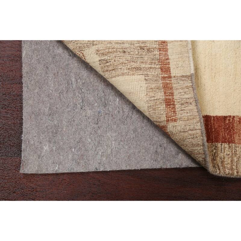 Wool Geometric Gabbeh Kashkoli Oriental Area Rug Hand-knotted Carpet - 3'5" x 5'3"