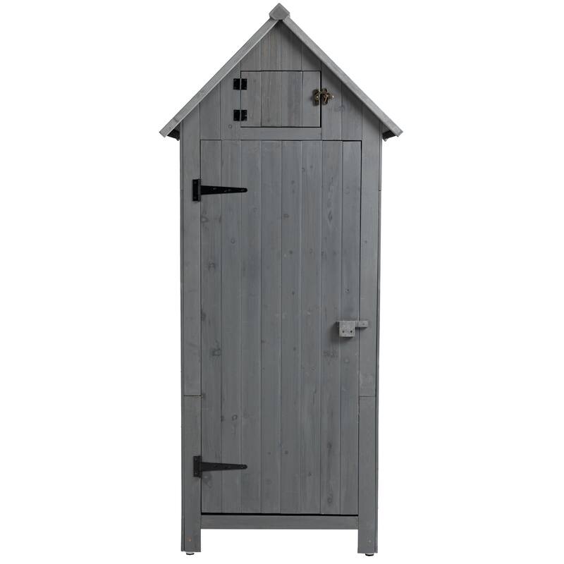Merax Outdoor Storage Cabinet Tool Shed - Grey