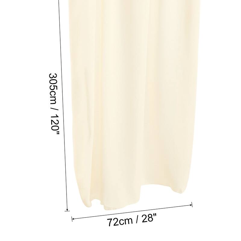 2Pcs 10Ft Chiffon Table Runner 28 x 120 Inch Rustic Gauze Tablecloth - 28 x 120 Inch - Beige White