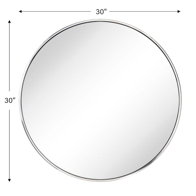 TEHOME Korra Round Wall Mirrors 30 and 36 Inch Metal Frame Options for Bathroom Bedroom & Entryway