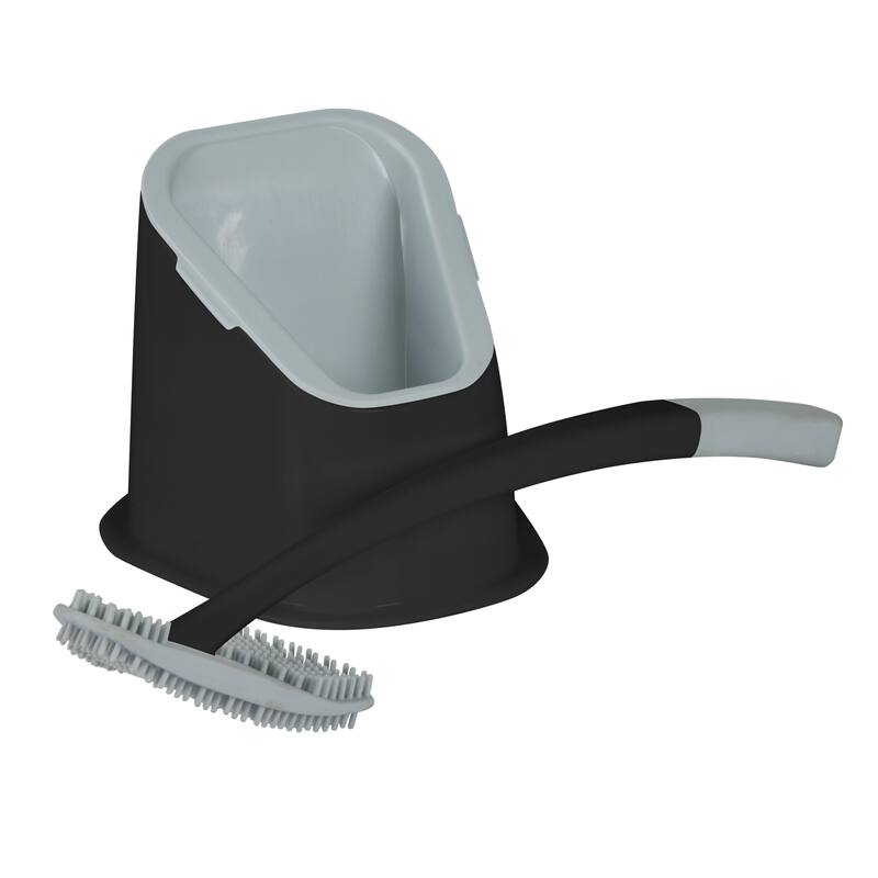 Bath Bliss Contoured Toilet Brush in Black