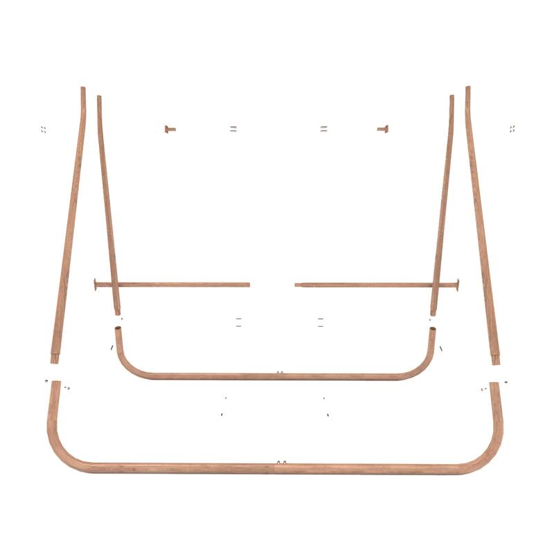 Oversized Double Hammock Swing Chair with Stand and Cushion, Anti-Rust