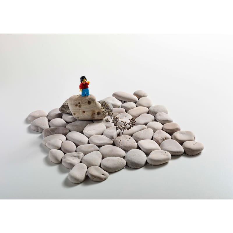 Cruz Bay Studio XP3 Classic Pebble - 11" x 11" Pebble and Rock Floor - Tan Natural
