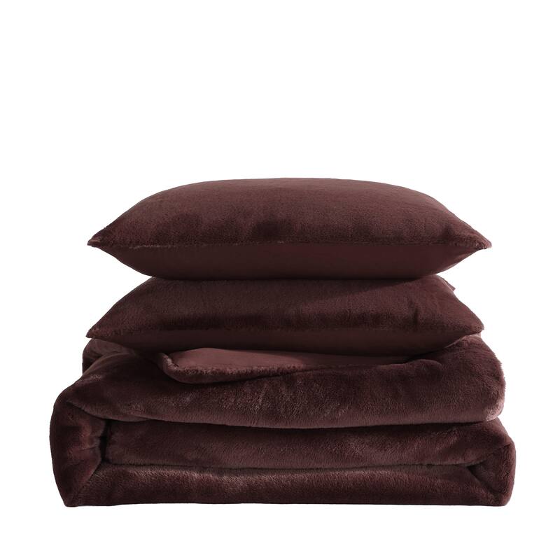 Vera Wang Signature Solid Red Reversible Comforter Set