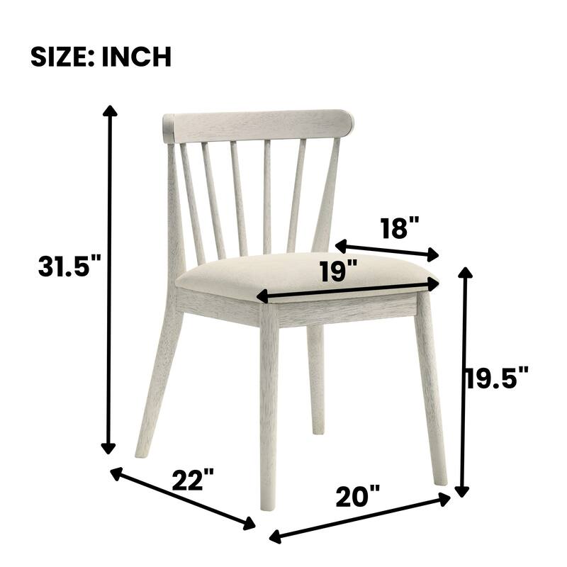 Wood Dining Chair Solid Chair Set of 2