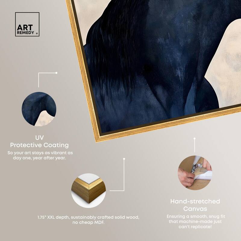 Blue Horse II Canvas by Art Remedy