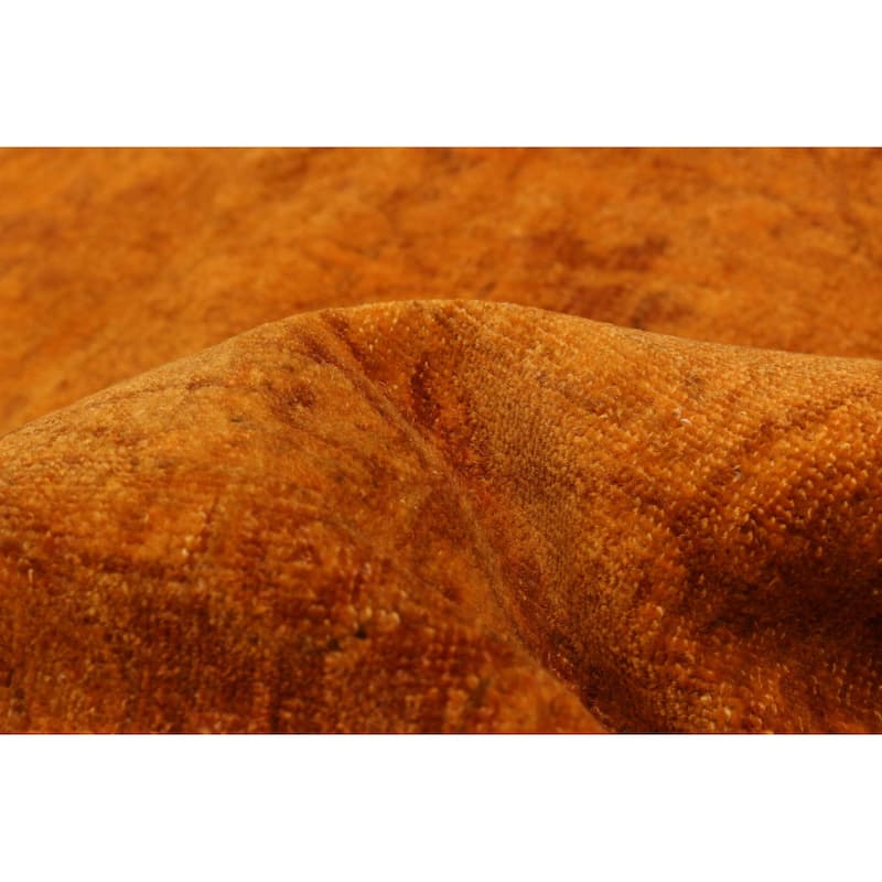 ECARPETGALLERY Hand-knotted Vibrance Orange Wool Rug - 7'10 x 9'7