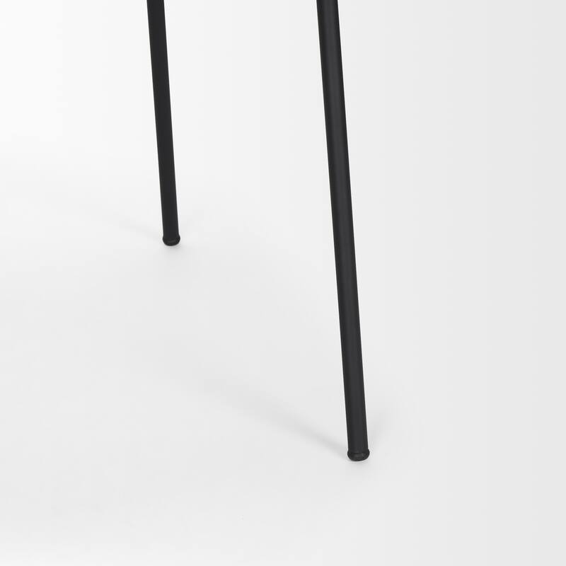 Carolyn Dining Chair w/ Gray Fabric & Matte Black Metal