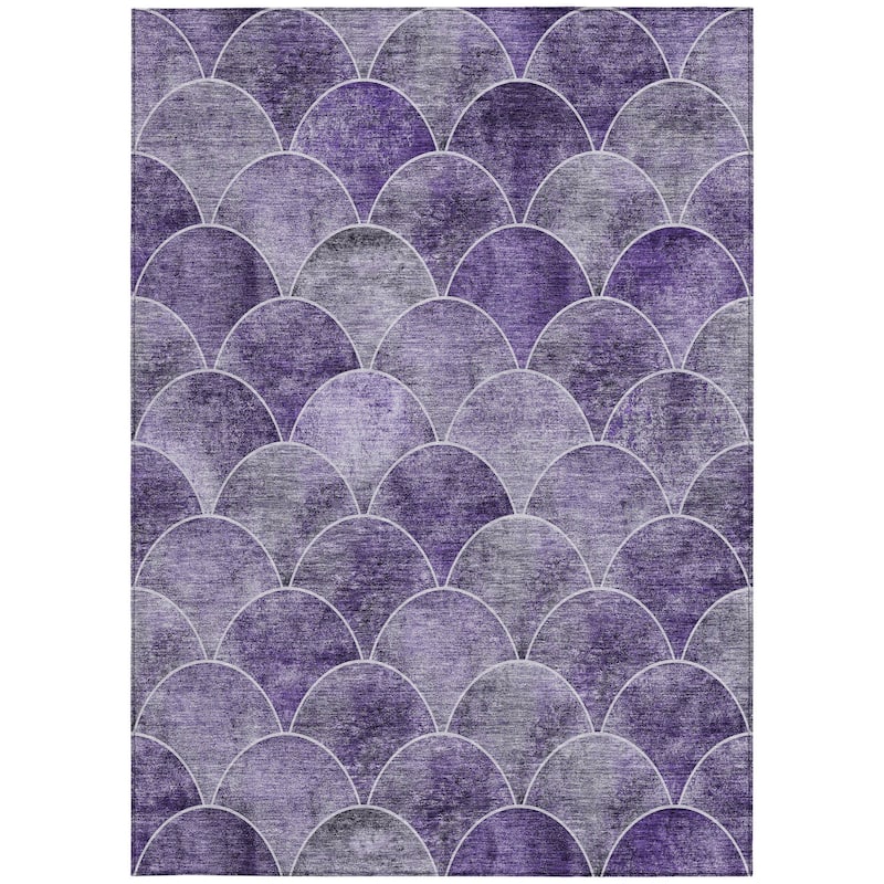 HomeRoots Abstract Transitional Rectangle Outdoor Rug