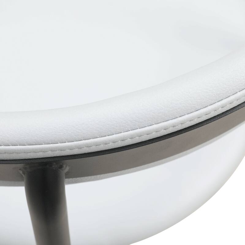 Lume Modern Dining Chairs Polyester Fabric Seat with Steel Legs by LeisureMod
