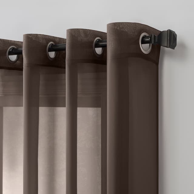No. 918 Emily Voile Sheer Grommet Curtain Panel- Single Panel