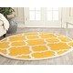 preview thumbnail 40 of 86, SAFAVIEH Handmade Cambridge Rosy Modern Moroccan Wool Rug 10' Round - Gold/Ivory
