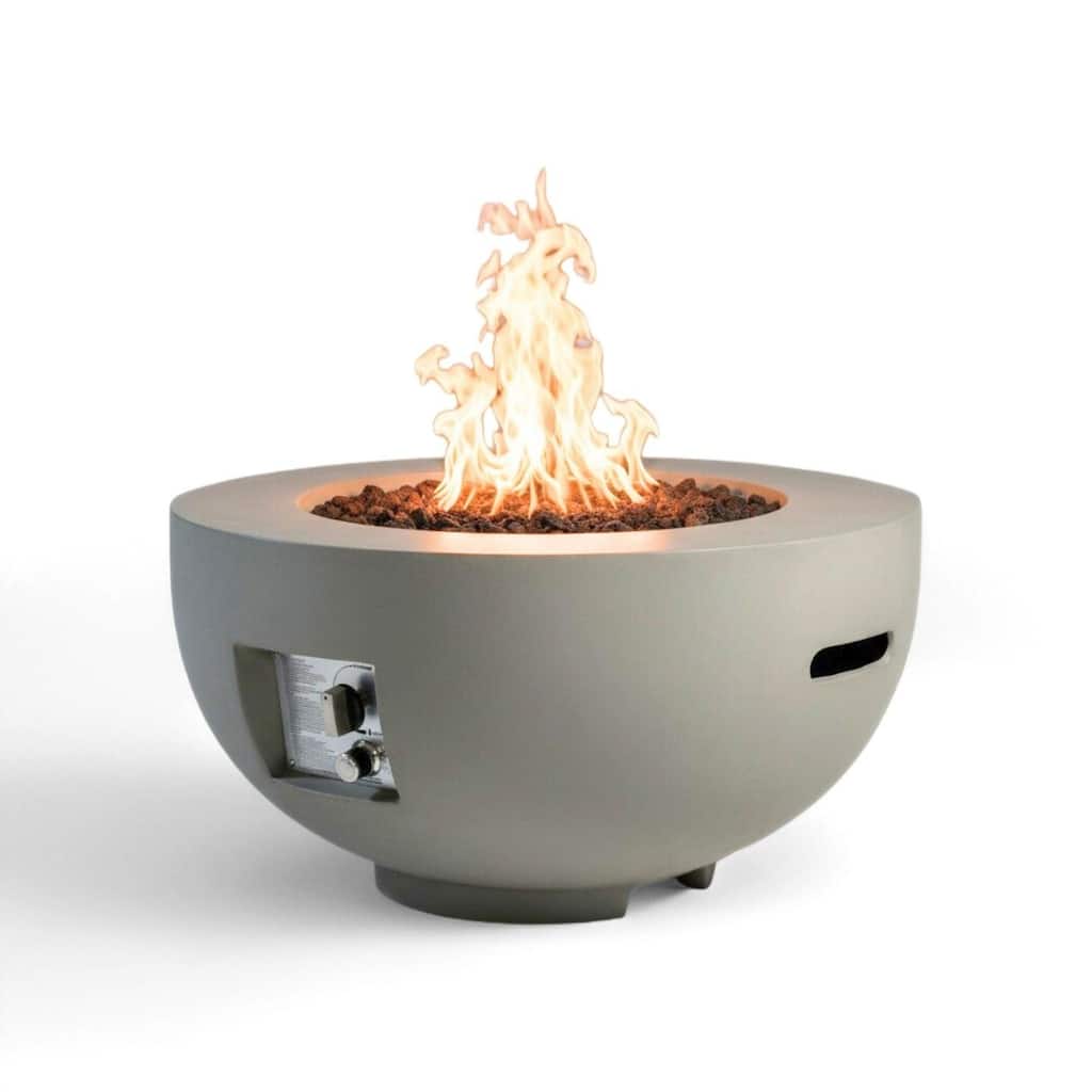 GDFStudio - 28" Outdoor Round Magnesium Oxide Fire Pit Bowl
