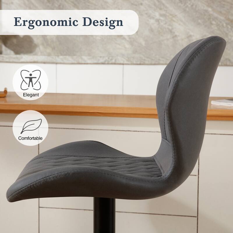 HOMYKA Swivel Adjustable Height Stool Set of 2