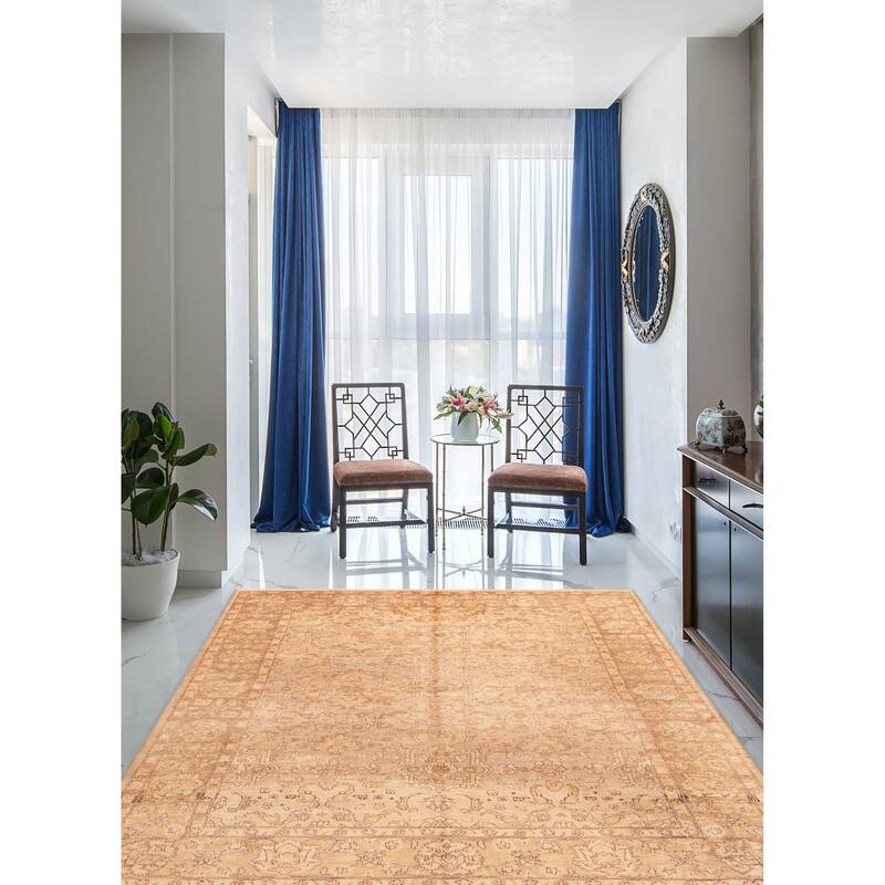 ECARPETGALLERY Hand-knotted Chobi Finest Beige Wool Rug - 8'8 x 11'9