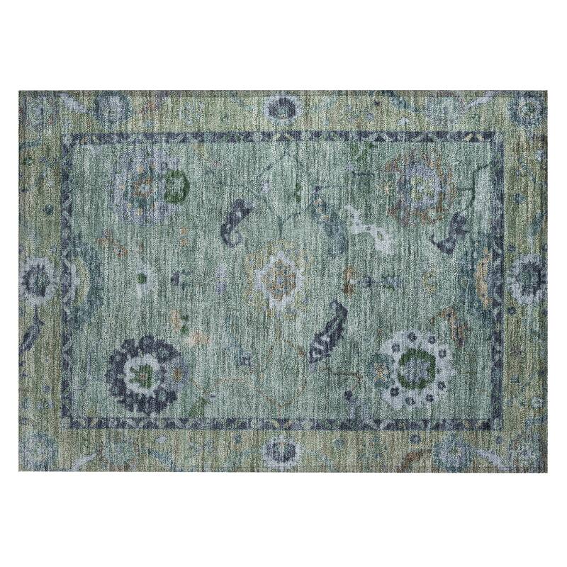 Machine Washable Indoor/ Outdoor Traditional Boho Chantille Rug