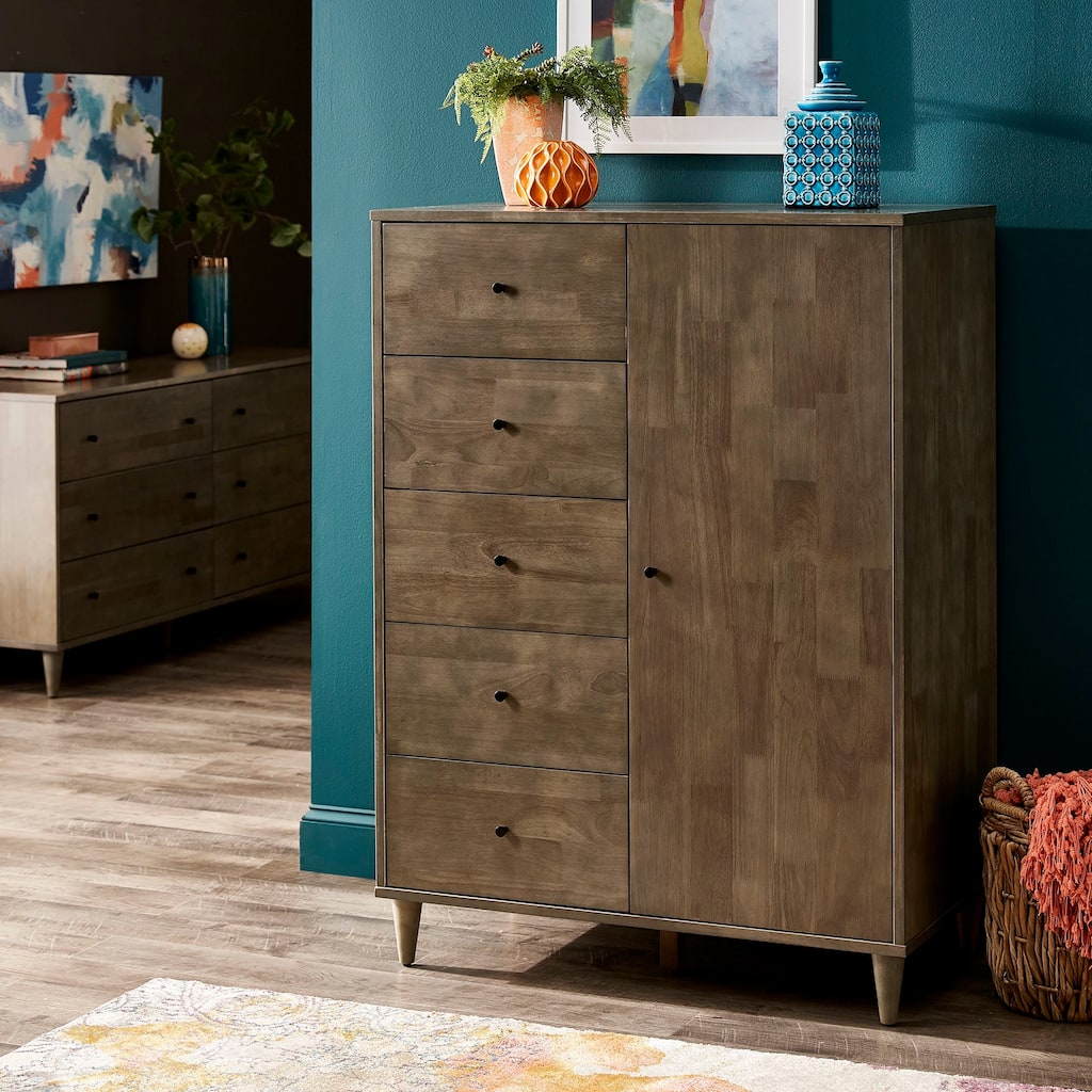 Mallorie Light Charcoal Grey Finish Armoire from iNSPIRE Q Modern