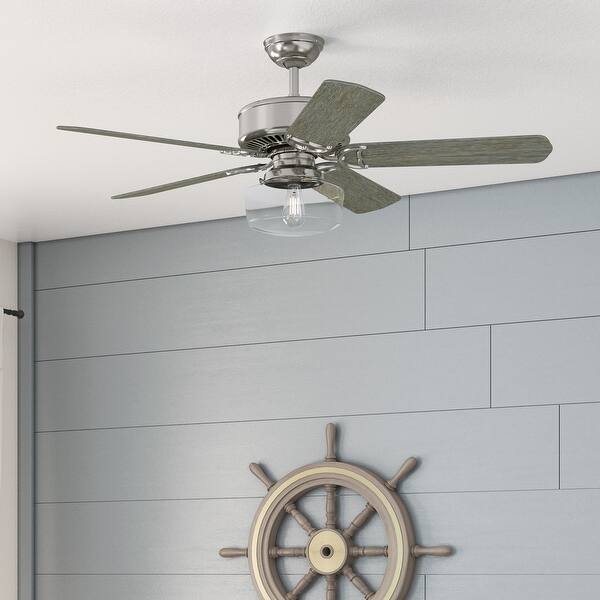 slide 2 of 26, Casablanca 54" Panama Ceiling Fan w/ Handheld Remote Brushed Nickel - Brushing Barnwood