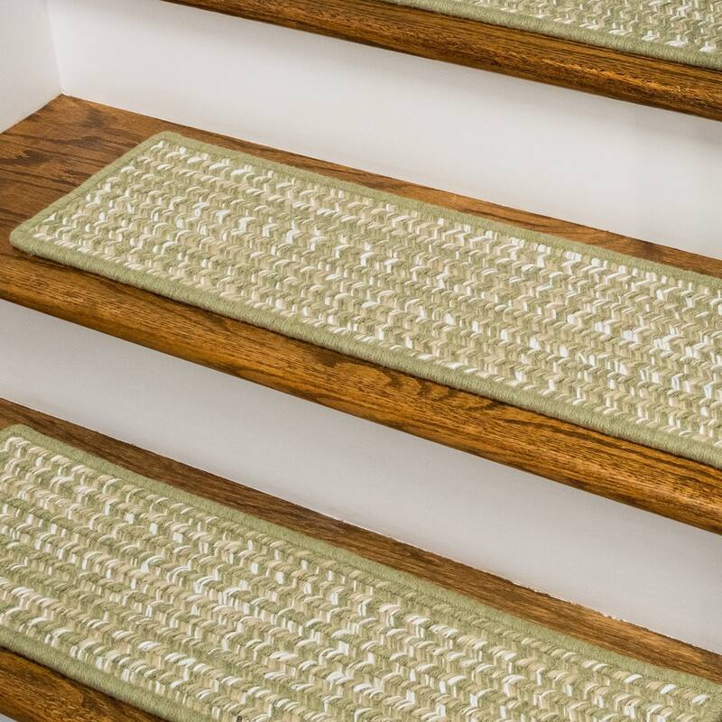 SET13 Monterey Braided Reversible Wool Stair Treads Bed Bath & Beyond 36027396