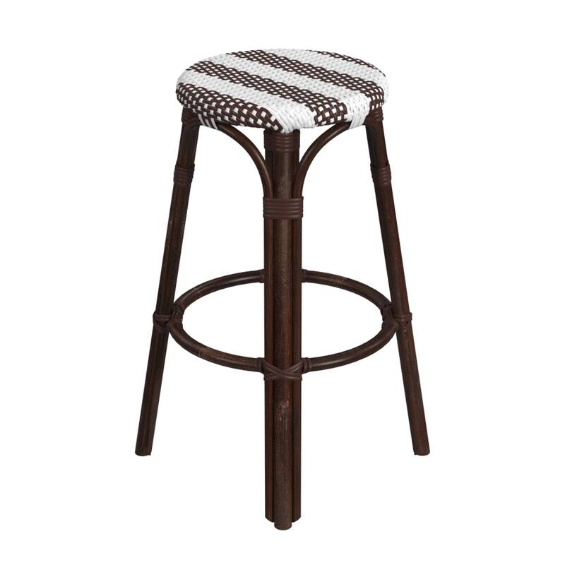 Tobias Rattan Round Bar Stool