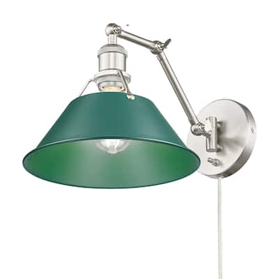 Golden Lighting 3306-A1W PW Orwell 9" Tall Wall Sconce
