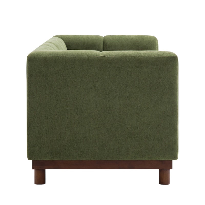 Christopher Knight Home - Modern Mid-Century 78.7" Tufted Back Upholstered 3-Seater Sofa with Foam-filled Seat Cushions