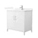 Option White, Nickel Trim, White Quartz Top