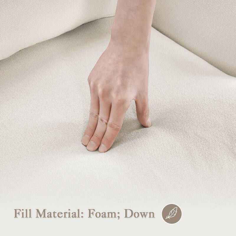 Upholstered Accent Chair with Solid Wood Legs and Pillow for Living Room Seating