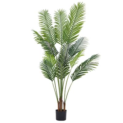 Pre-potted Artificial Areca Palm Tree with 10 Trunks