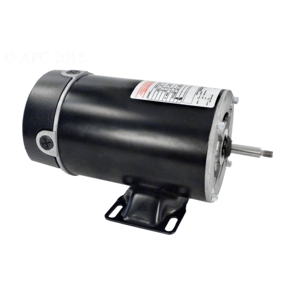 1.5 HP Black and Silver Single Speed Round Flange Pool Motor