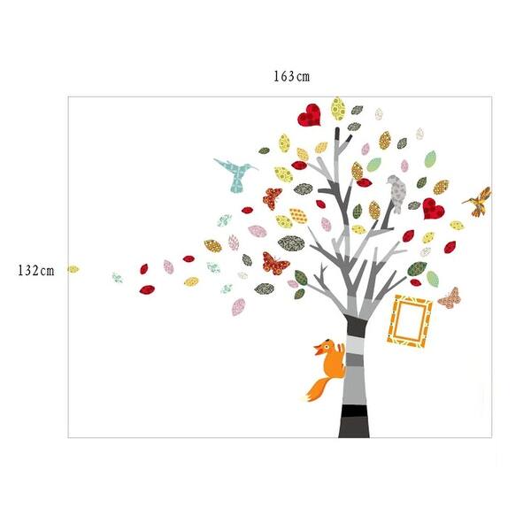 dimension image slide 2 of 4, Walplus Colorful Photo Family Tree Wall Sticker Nursery Decor Decal