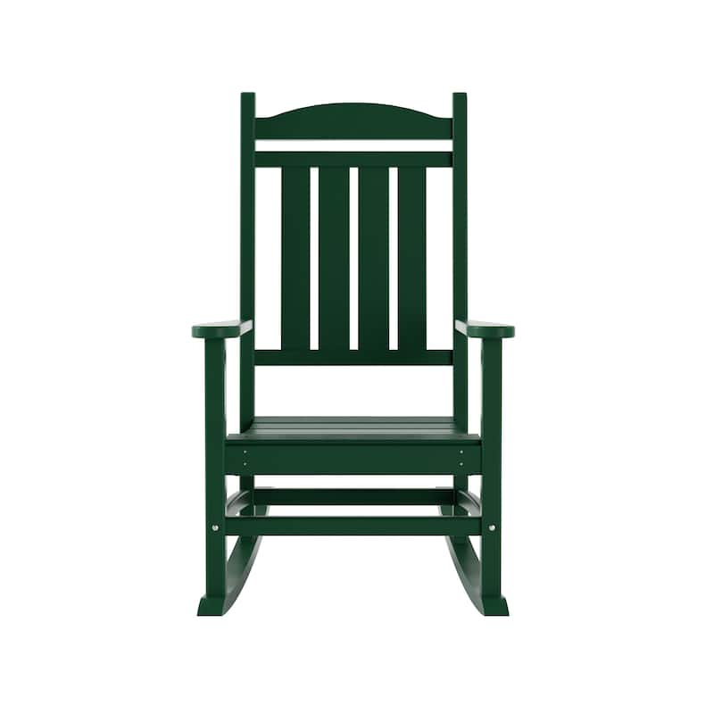 Laguna Hdpe All Weather Outdoor Patio Rocking Chair With Side Table (2-Piece Set)