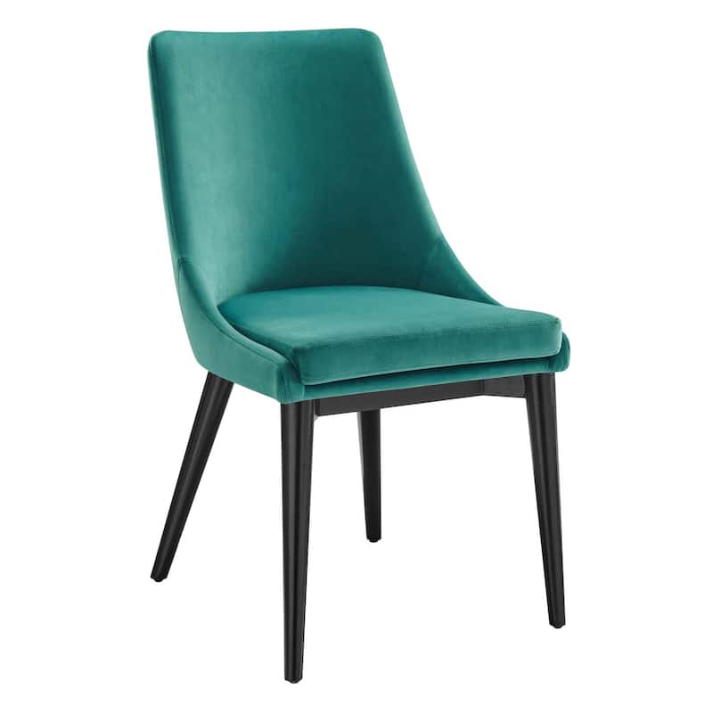 Viscount Performance Velvet Dining Chair - Teal