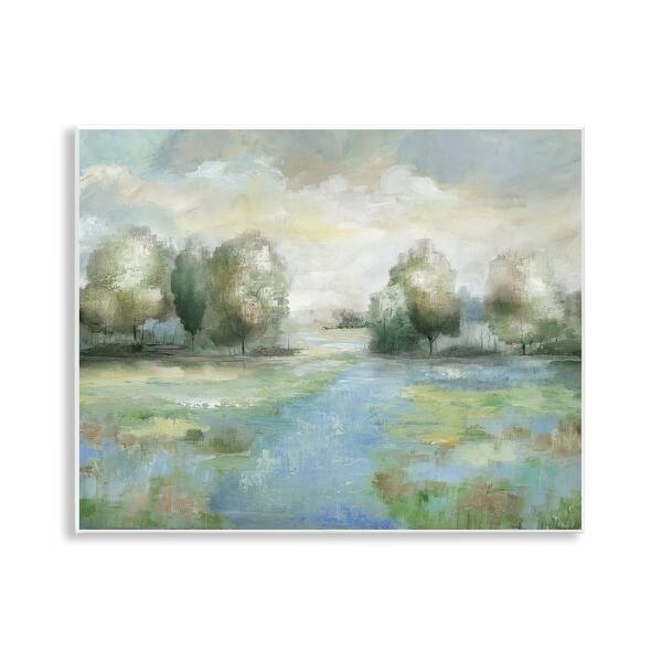 Stupell Abstract Rural Meadow Stream Wall Plaque Art Design By Nan ...