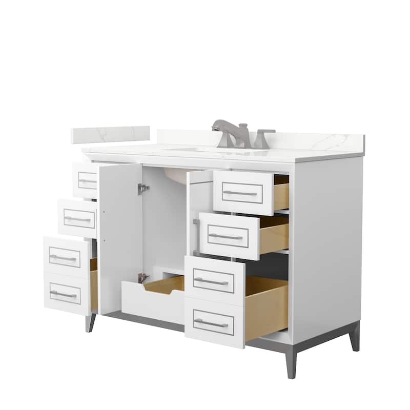 Marlena 48-inch Single Vanity, Quartz Top