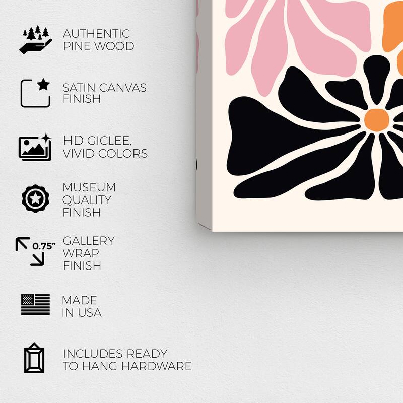 Wynwood Studio Canvas Floral and Botanical From the Florist Pink and Pastel Pink Modern & Contemporary Wall Art Canvas Print