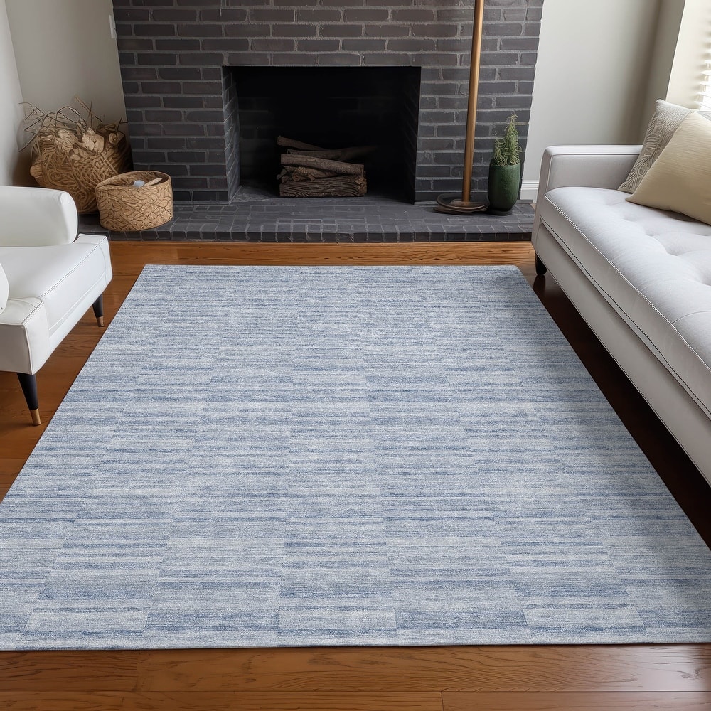 Premium Washable Super Soft Ombre Geo Stripe Mayfield Rug