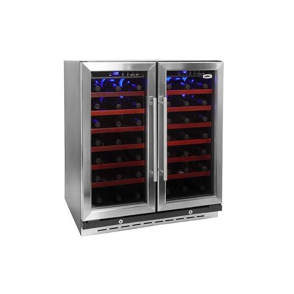 Shop Summit Swc3066 66 Bottle 30 Built In Dual Zone Wine Cooler Overstock 18832358