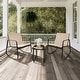preview thumbnail 2 of 10, Moasis 3 Piece Rocking Patio Furniture Bistro Set with Chairs and Glass Table