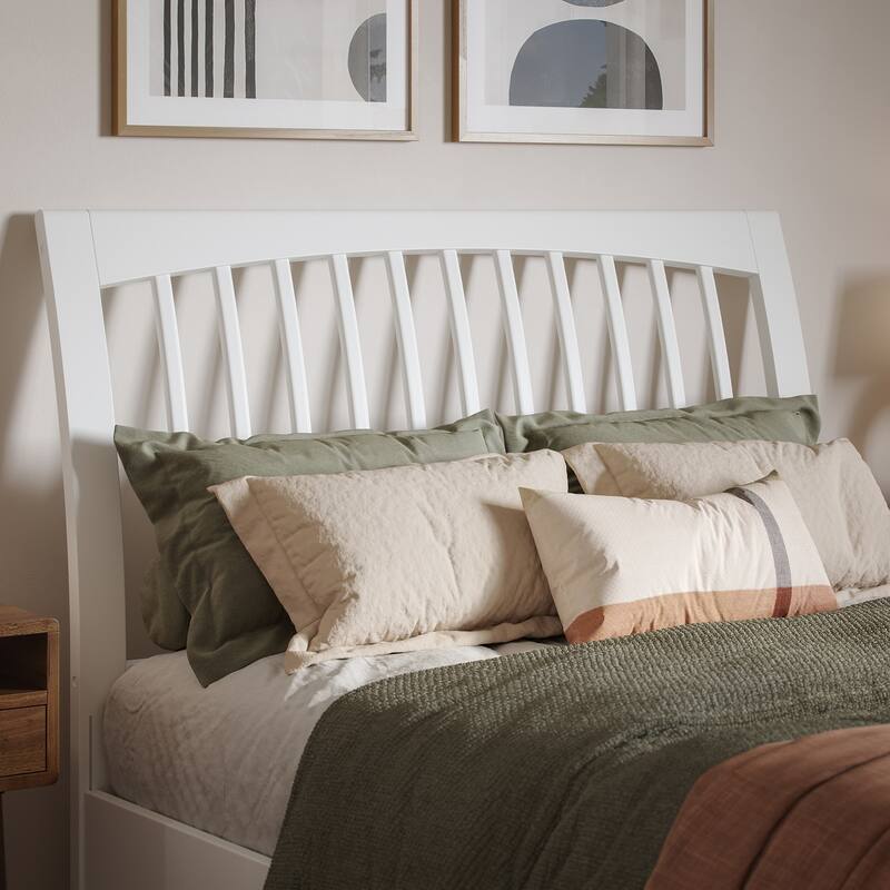 Orleans Sleigh Solid Wood Slat Headboard - White - Full