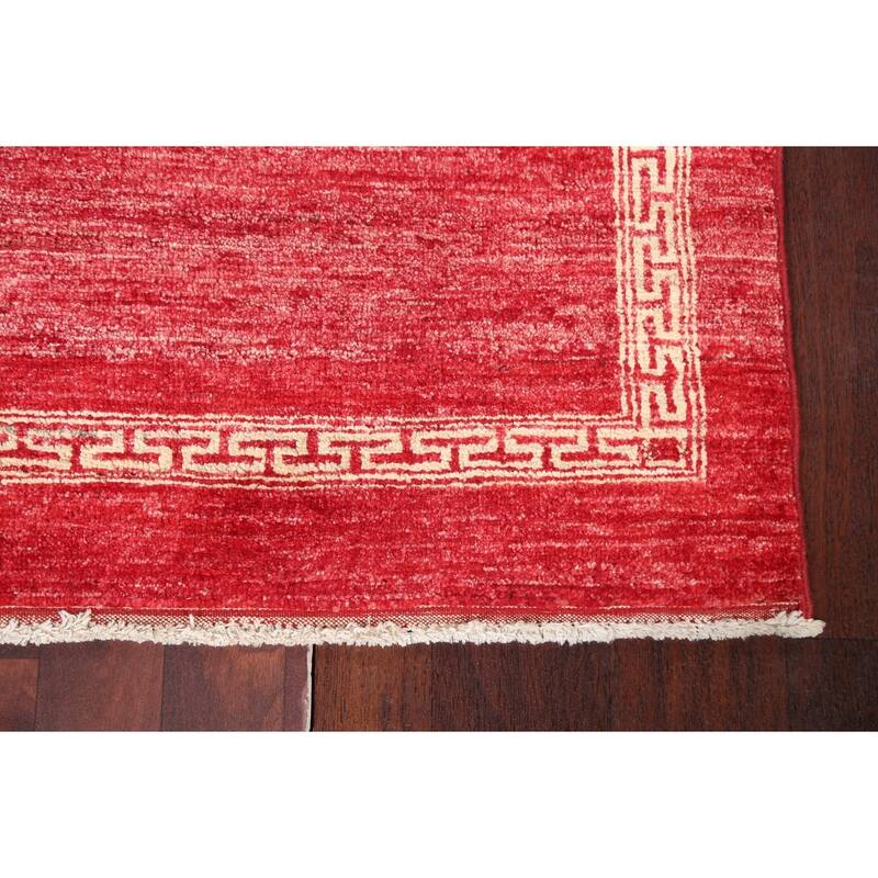 Bordered Gabbeh Kashkoli Oriental Runner Rug Hand-knotted Wool Carpet - 2'7" x 8'10"
