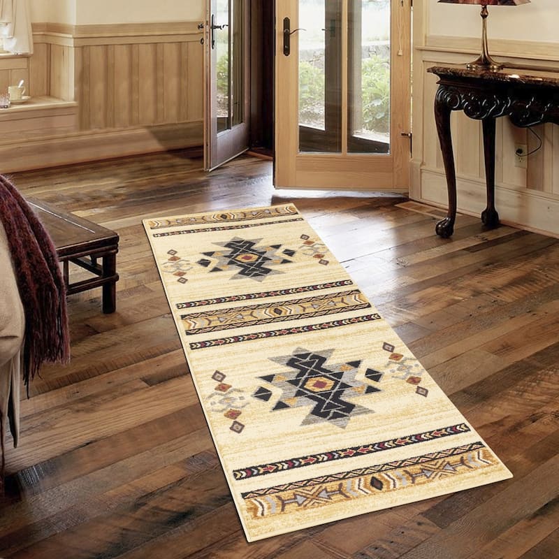 Tribes GC_YLS4006 Cream Southwest Area Rug