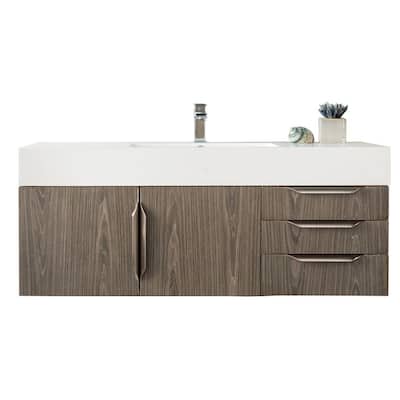 James Martin Vanities Mercer Island 48" Single Vanity, Ash Gray with Brushed Nickel Hardware